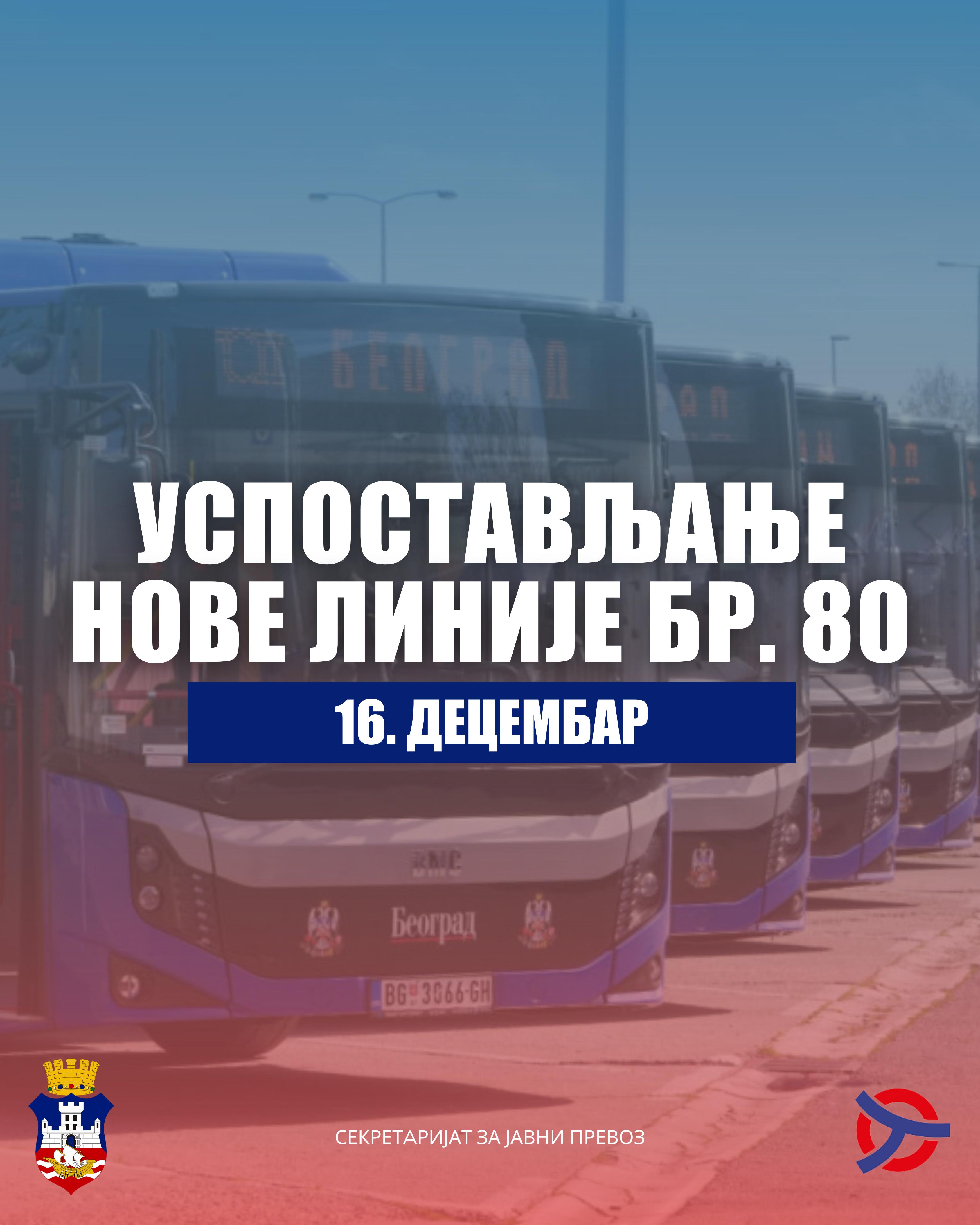 Успостављање нове линије бр. 80